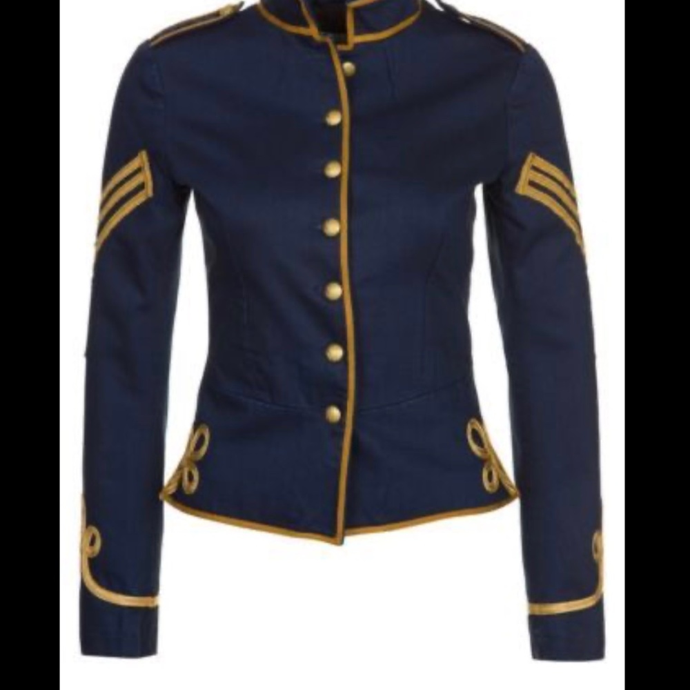 Ralph Lauren Women's Denim Supply Military Officer Jacket - Picture 5 of 12